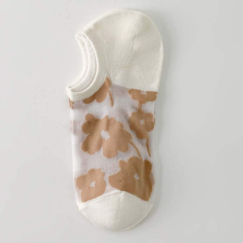 Floral Mesh Sheer Socks - DippedShop Wholesale - #9699
