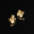 Flower Rhinestone Stud Earrings - DippedShop Wholesale - #2899