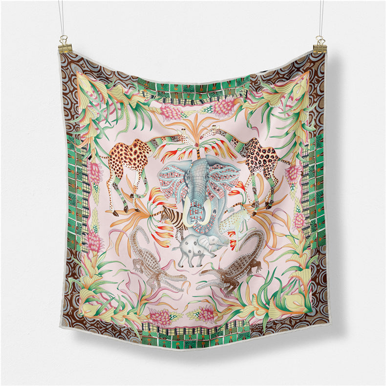 Animal Print Silk Scarf - DippedShop Wholesale - #9795