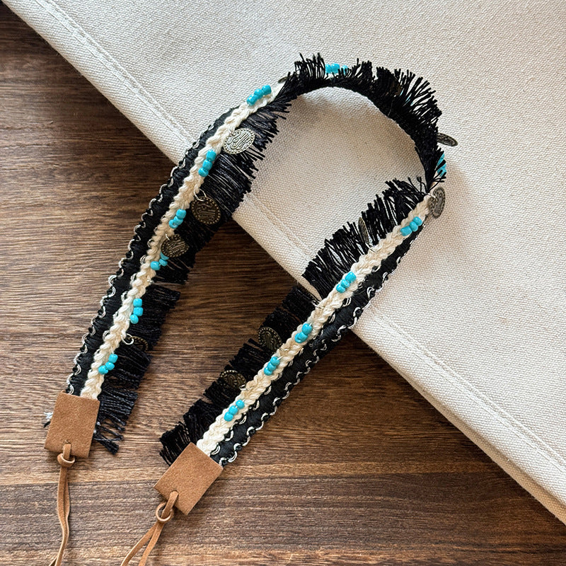 Boho Style Handmade Woven Bead Waist Belt 6W6JBT235