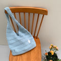 Solid Color Hollow Woven Shoulder Bag 6W10BBG1793