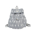 Minimalist Color Block Striped Flap Backpack 6S10BBG1430