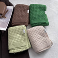 Classic Solid Color Plaid Knit Warm Scarf 6W6NSC79