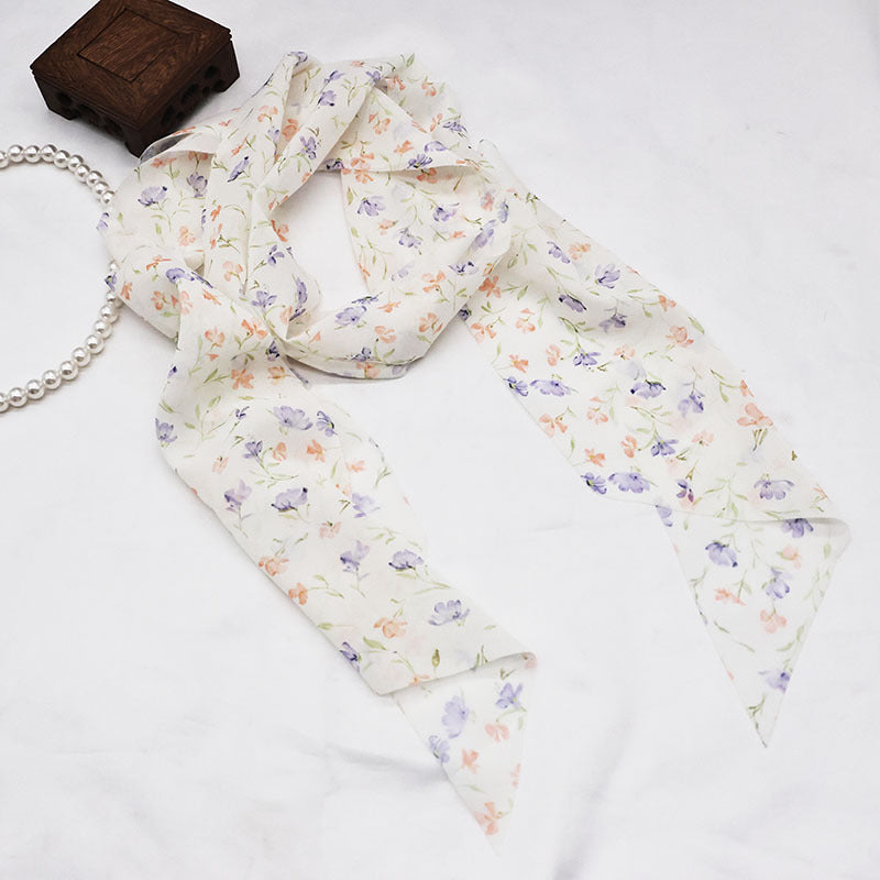 Cute Polka Dots Print Silk Scarf 6W6NSI198