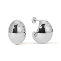 Chunky Gold Plated Semicircle Stud Earring 6W6JER573