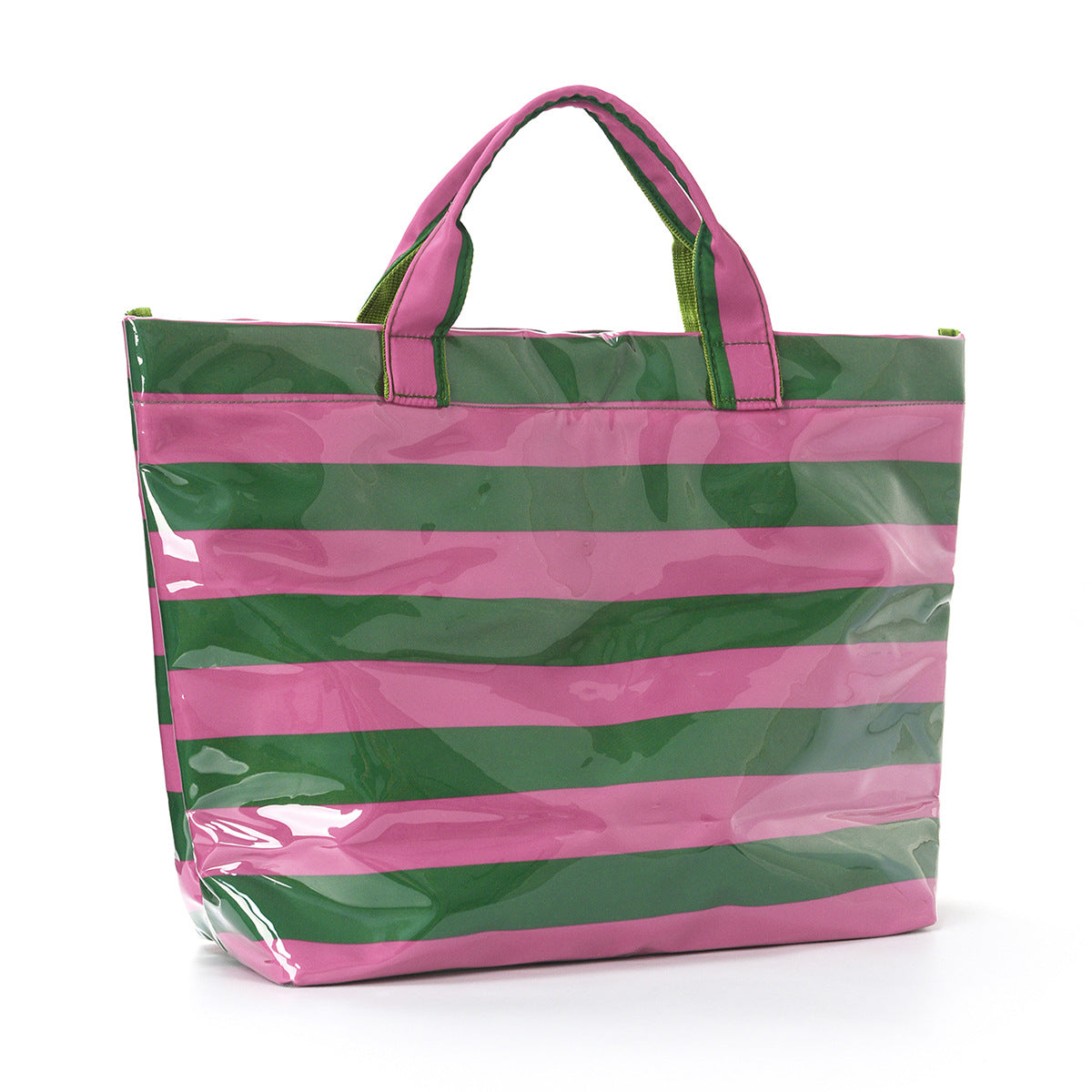 Simple Color Block Striped Large Capacity Tote Bag MK2BLW6W10BBG552