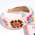 Floral Handmade Crochet Wide Headwrap Elastic Headband MK2PIM6W6HBD80