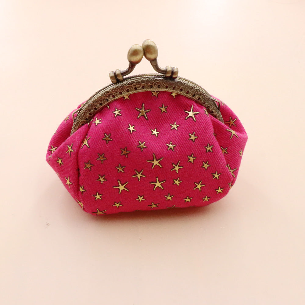Vintage Denim Star Print Coin - DippedShop Wholesale - #7187