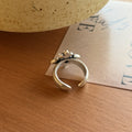 Punk Distressed Twisted Braided Metal Open Ring 6W6JRG299