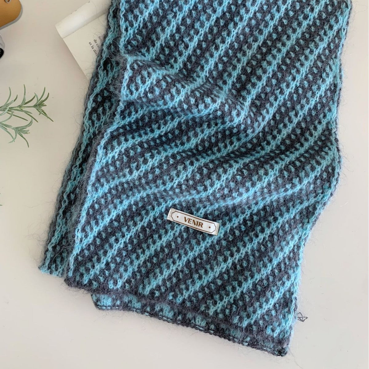 Striped Knit Winter Scarf - DippedShop Wholesale - #4115