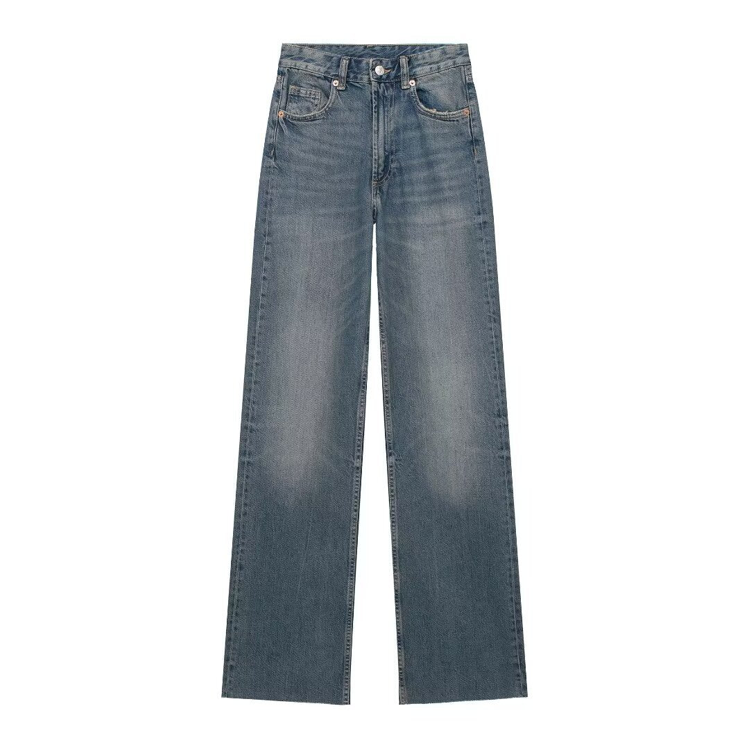 Vintage High Waist Wide Leg Jeans DP25A482
