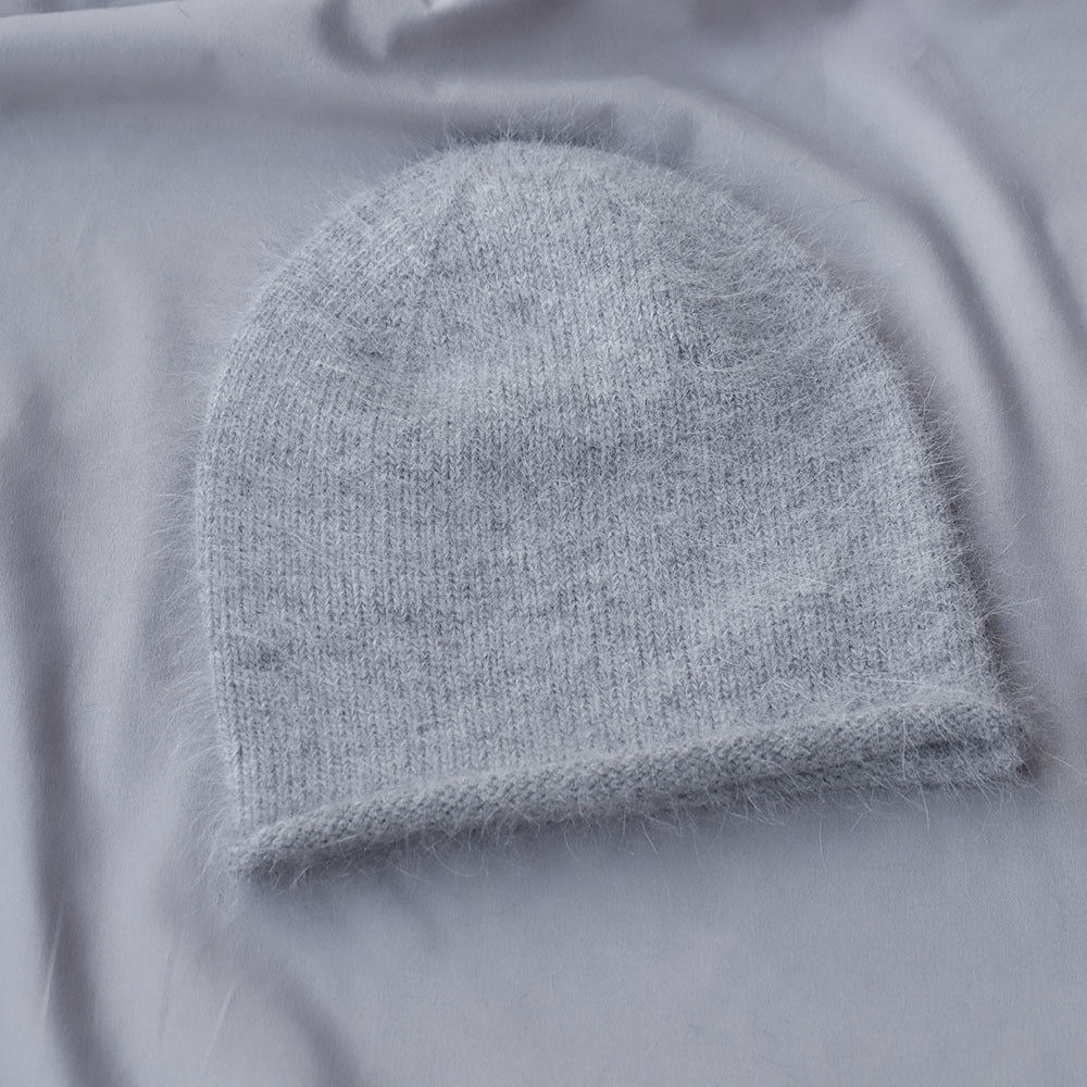 Cute Bowknot Pendant Angora Knit Beanie 6W6HAT706
