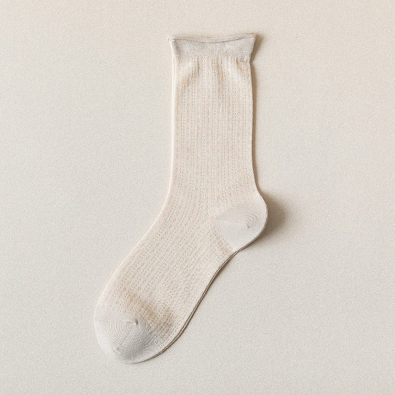 Solid Mesh Crew Socks - DippedShop Wholesale - #5379
