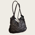 Solid Color Hand Woven Hollow Tote Bag 8CW6BBG530L