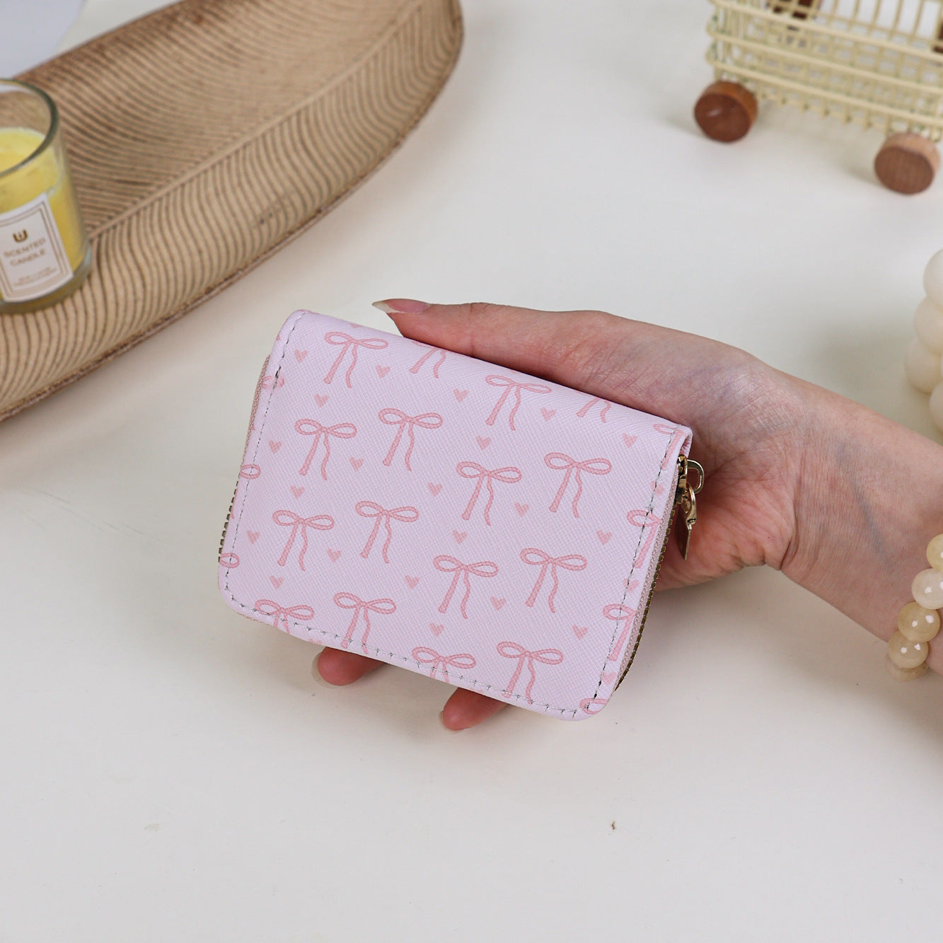 Sweet Mini Bowknot Print Coin Purse Wallet 6S10BWB120
