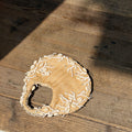 Stylish Crescent Straw Woven Coral Handbag 8CW6BBG508T