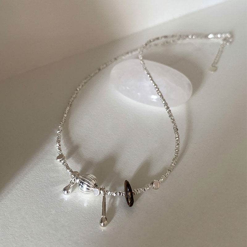 Teardrop Beaded Chain Necklace - DippedShop Wholesale - #3763