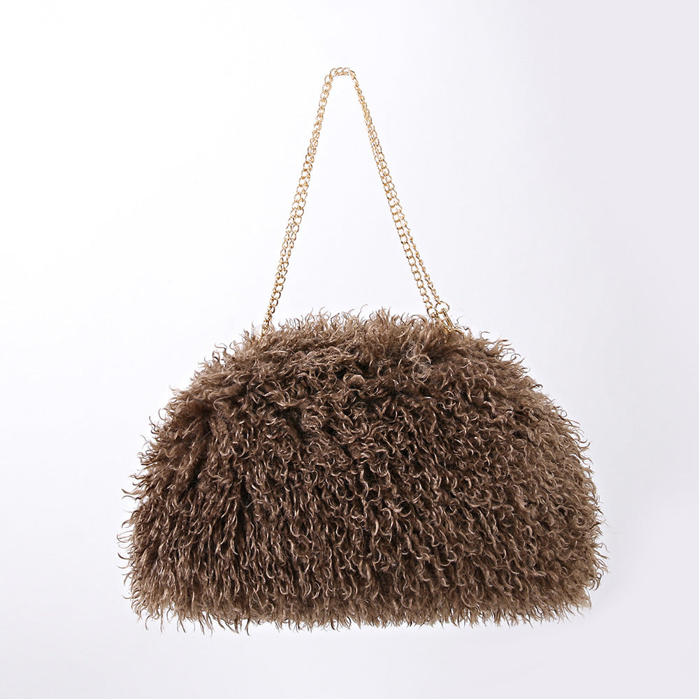 Fuzzy Plush Large Capacity Cloud Shoulder Bag 6W10BBG2348