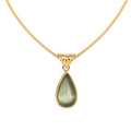 French Teardrop Pendant Snake Chain Necklace 6W6JNC1075