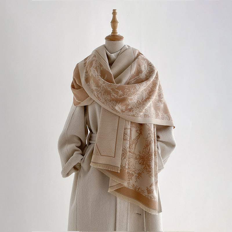 Reversible Animal Print Shawl Scarf - DippedShop Wholesale - #9539