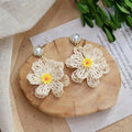 Boho Rattan Drop Dangle Earrings - DippedShop Wholesale - #1811