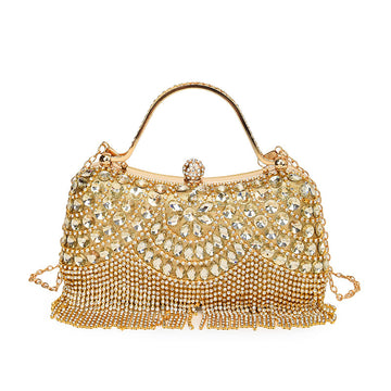 Tassel Rhinestone Chain Party Handbag DPB251701