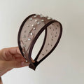 Elegant Wide Sheer Mesh Headband 6W6HBD271