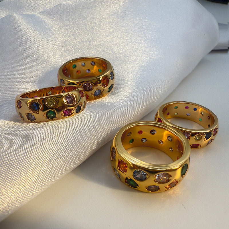 Retro Colorful Cubic Zirconia - DippedShop Wholesale - #4515