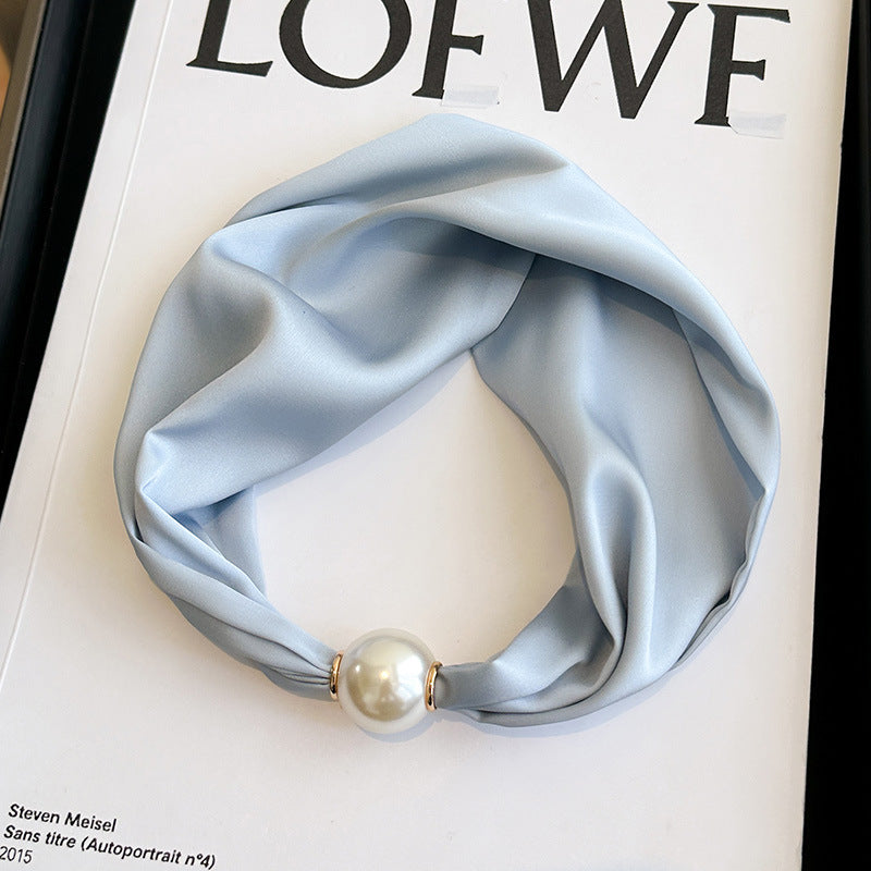 Elegant Magnetic Pearl Chain Necklace Scarf MK2BLW6W6NSI79