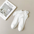 Lace Ruffle Bow Ankle Socks - DippedShop Wholesale - #1523