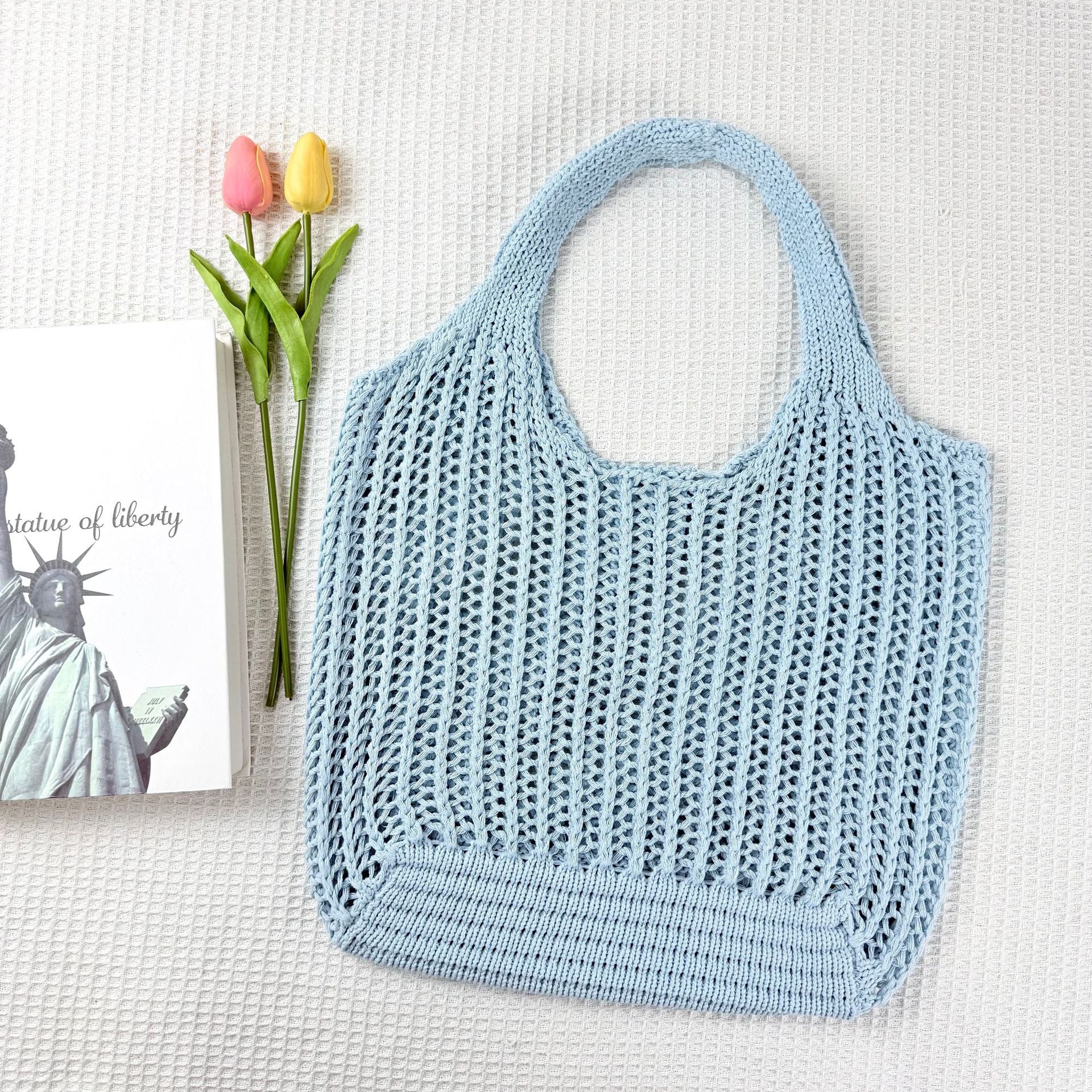 Solid Large Hollow Tote - DippedShop Wholesale - #6723