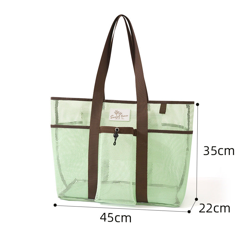 Fashion Large Capacity Mesh Beach Shoulder Bag 8BW6BOB84T