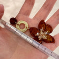 3D Floral Petal Drop Earrings - DippedShop Wholesale - #1443