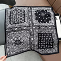 Paisley Print Luxury Mulberry Silk Square Scarf MK2BW6W6NSI04