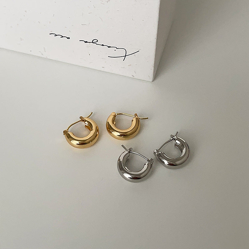 Hollow Thick Hoop Earrings - DippedShop Wholesale - #9987