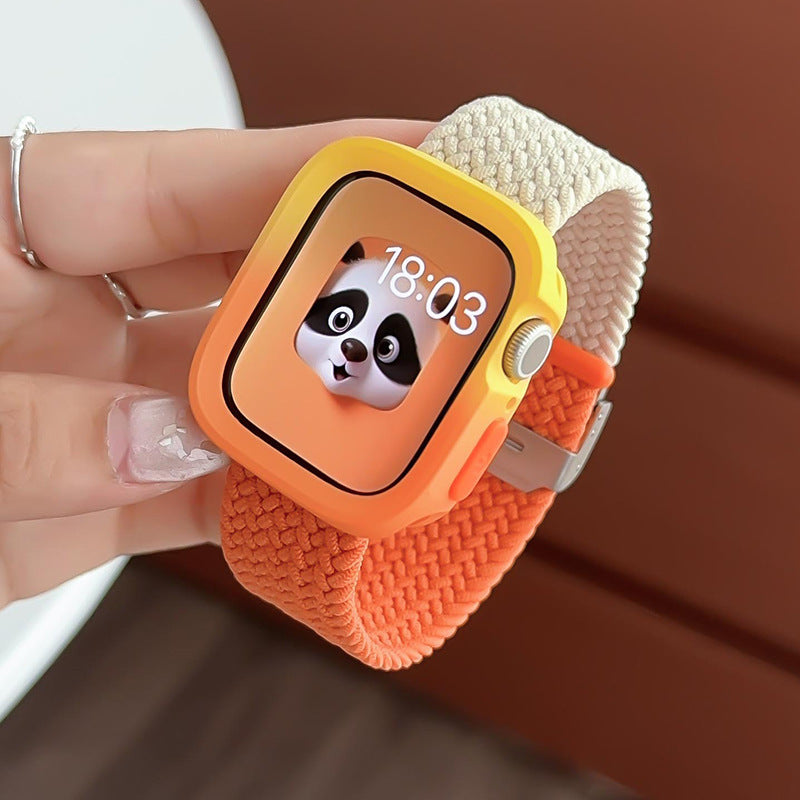 Color Block Nylon Weave Watch Band 6W6JWA141
