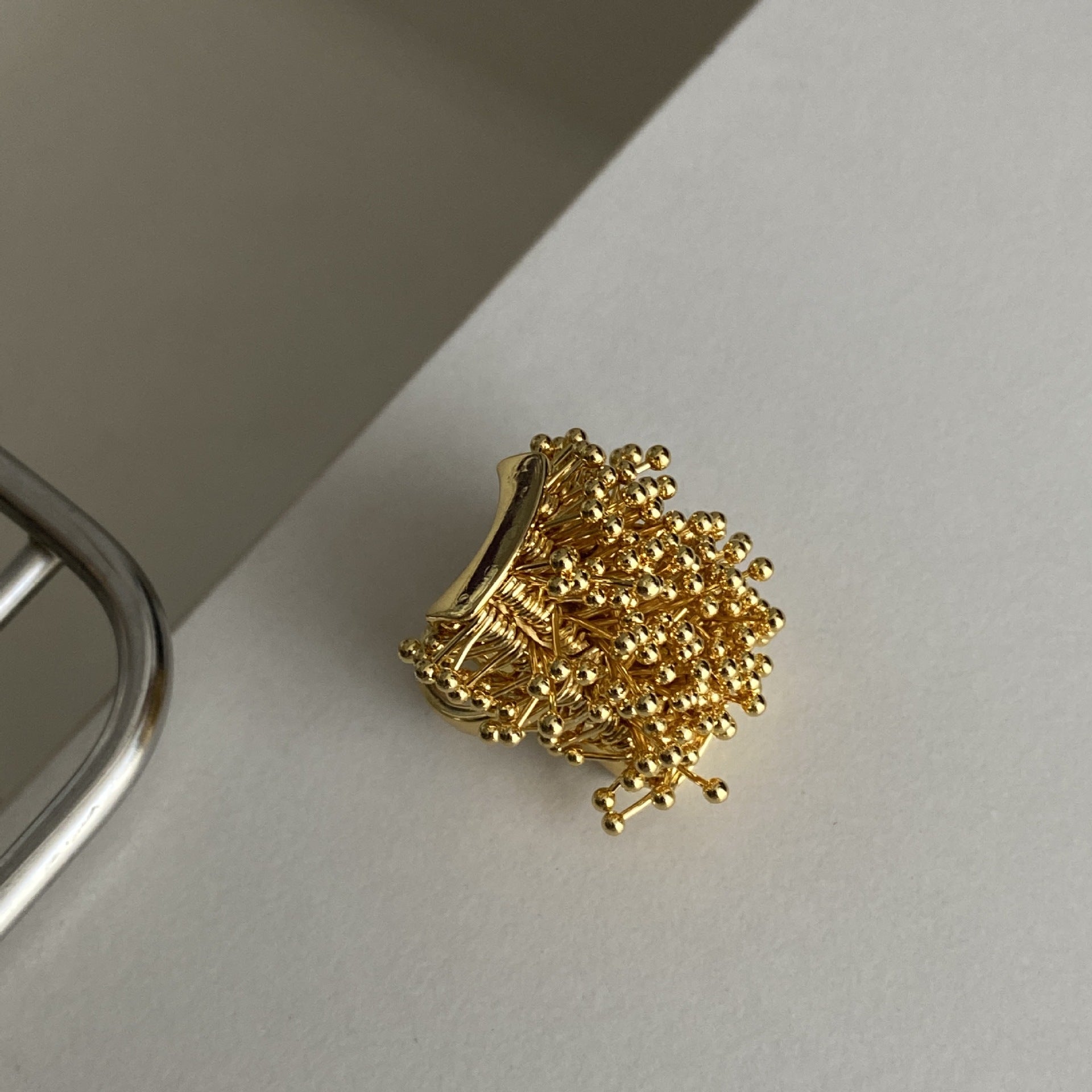 Vintage Gold Plated Firework Open Statement Ring 6W6JRG300