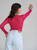 See Through Knit Top - DippedShop Wholesale - #8403
