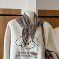 Striped Knit Triangle Scarf - DippedShop Wholesale - #5107