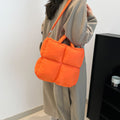 Trendy Puffer Square Solid Color Shoulder Bag 6W10BBG1805