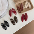 Simple Polka Dots Oval Non Crease Hair Clip 8AS6HCP506L