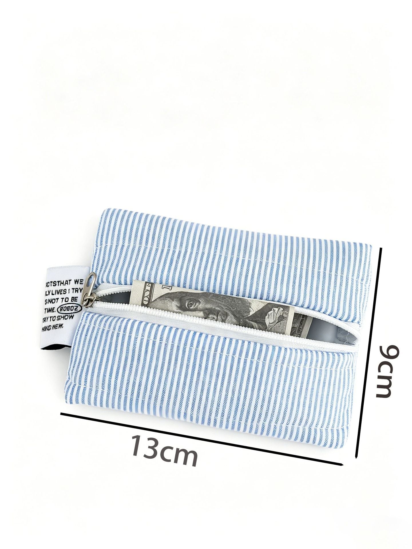 Simple Color Block Striped Key Coin Purse 6S10BWB115
