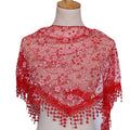 Solid Color Floral Lace Triangle Veil Head Scarf MK2BK6W6HHS23
