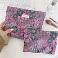 Retro Flower Embossed Portable Makeup Bag MK2BW6W10BOB394