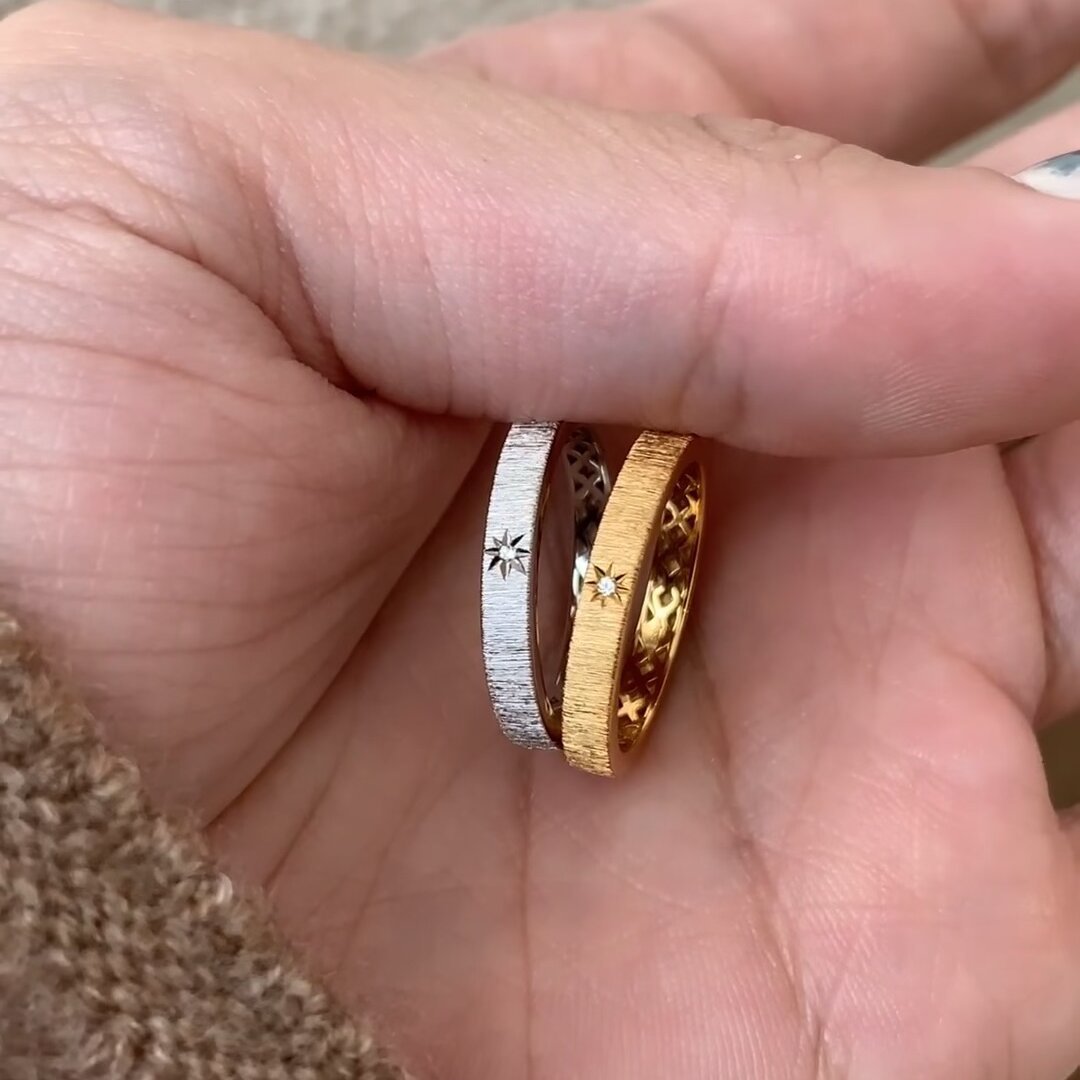 Celestial Gold Band Ring - DippedShop Wholesale - #4291