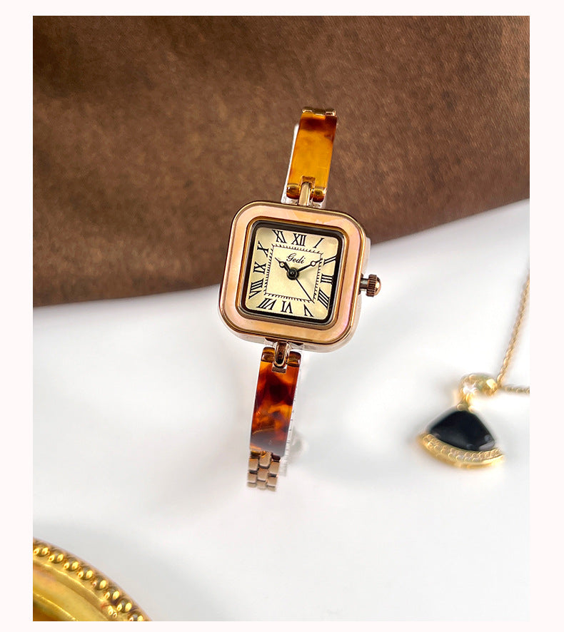 Minimalist Square Quartz Bangle Bracelet Wrist Watch MK2SSAS6W6JWA10