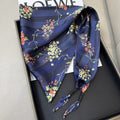 Chic Solid Color Floral Print Silk Scarf 6W6NSI215
