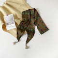 Stylish Floral Print Tassel Silk Scarf 6W6NSI233