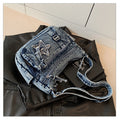 Casual Star Pattern Denim Versatile Shoulder Bag 6W10BBG1401