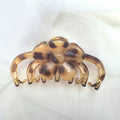 Stylish Leopard Print Flower Large Hair Claw 6W6HCP1651